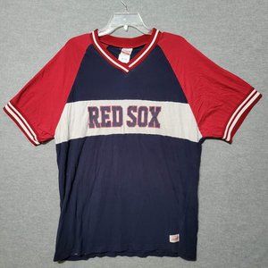 Mitchell & Ness Women’s Red and Navy Red Sox V-Neck Tee